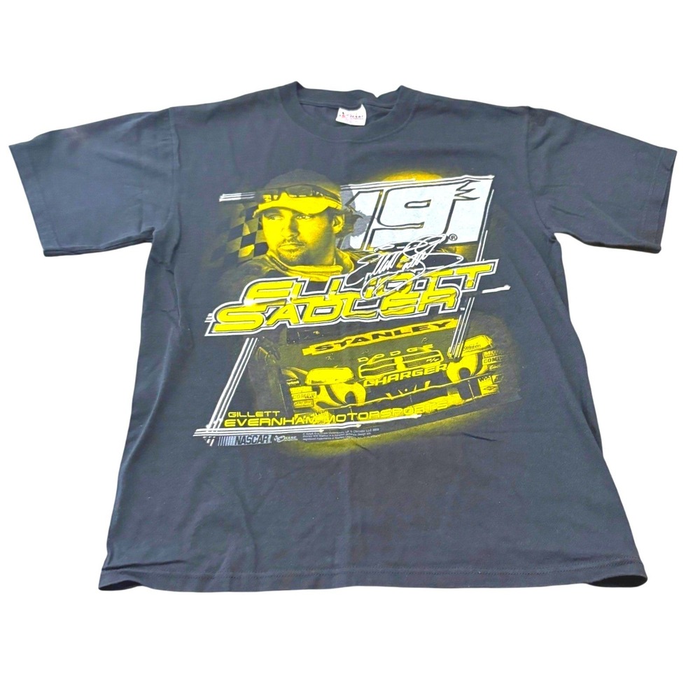 VTG 2008 Chase Authentics Elliott Sadler #19 NASCAR Graphic Tee Black M